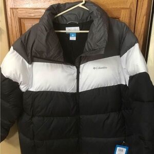 Columbia Black and White Puffer Jacket